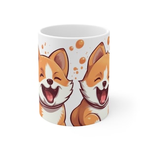 Caneca de café para o amor dos EUA deve ter necessidade de fofo e feliz Shiba Inu 2023