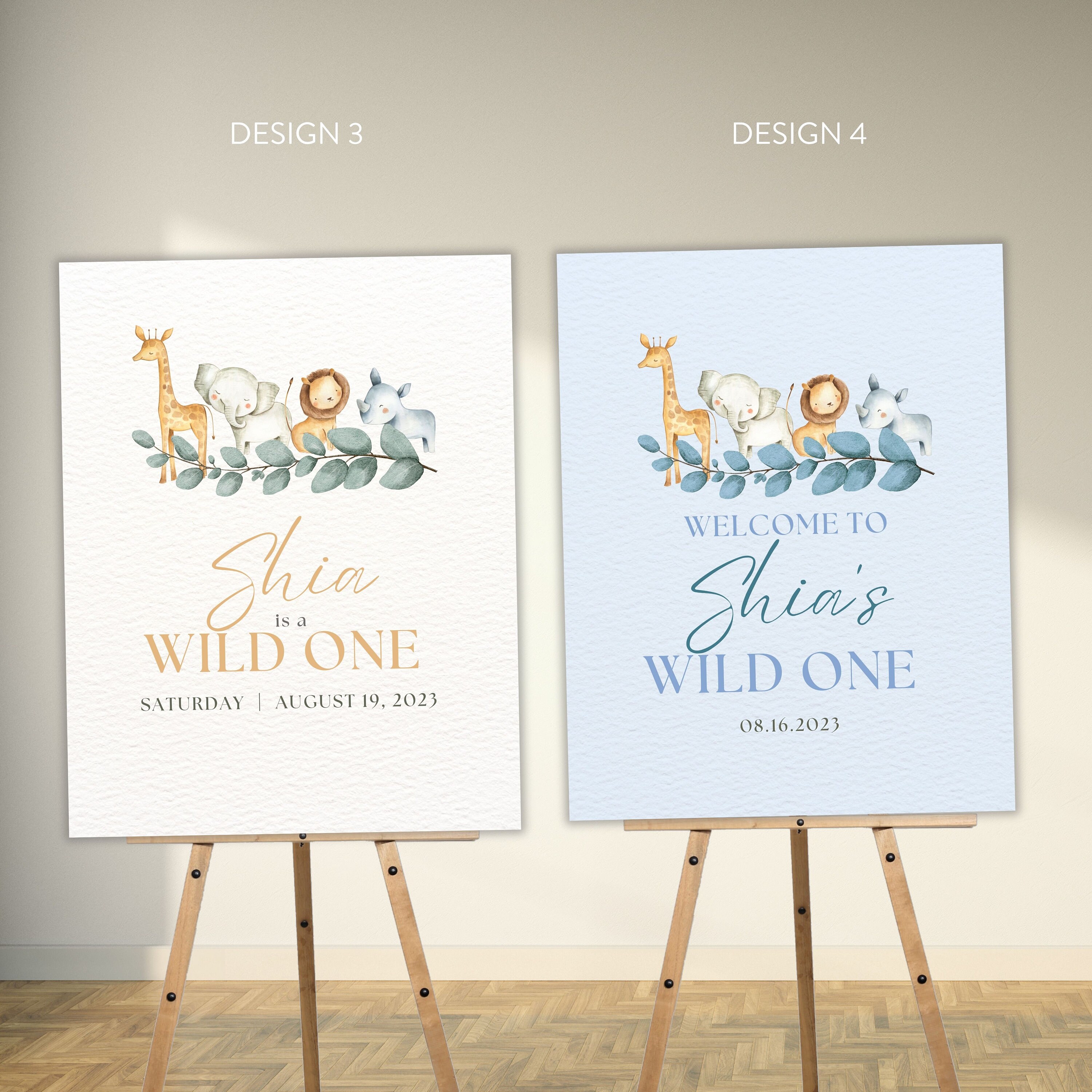 Decorazioni 1° Compleanno Safari Giungla – Striscione Con 13 Cartelli Animati Da Neonato A 12, Per Festa Wild One - 2