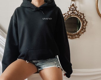 Unisex Black Hoodie | "Unsend" Aesthetic | Streetwear | Trendy Sweater