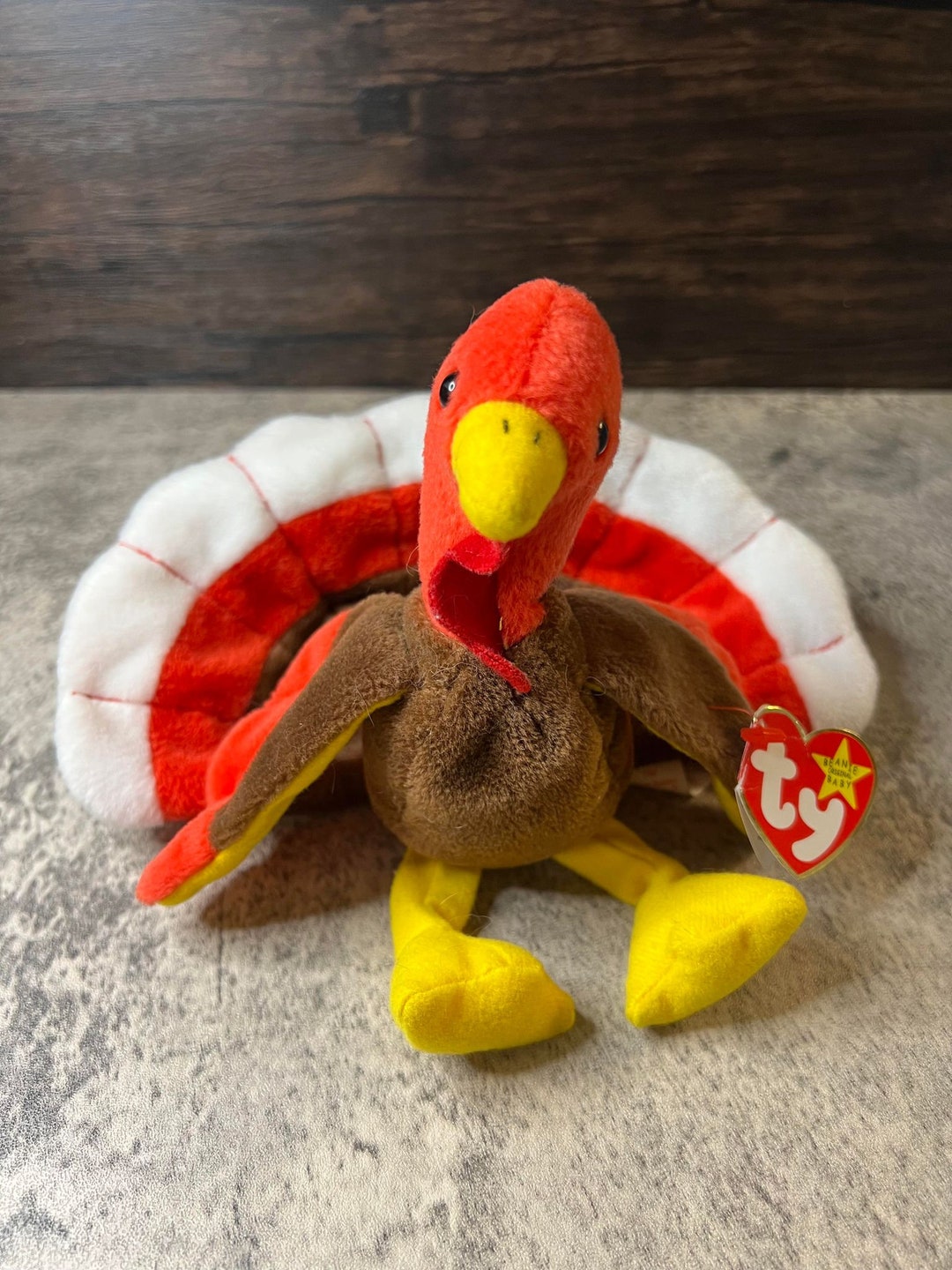 TY Beanie Babies Gobbles 1996 Tag Errors, Mint, Retired, Rare original Etsy