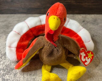 TY Beanie Babies | Gobbles | 1996 Tag Errors, Mint, Retired, Rare (Original)