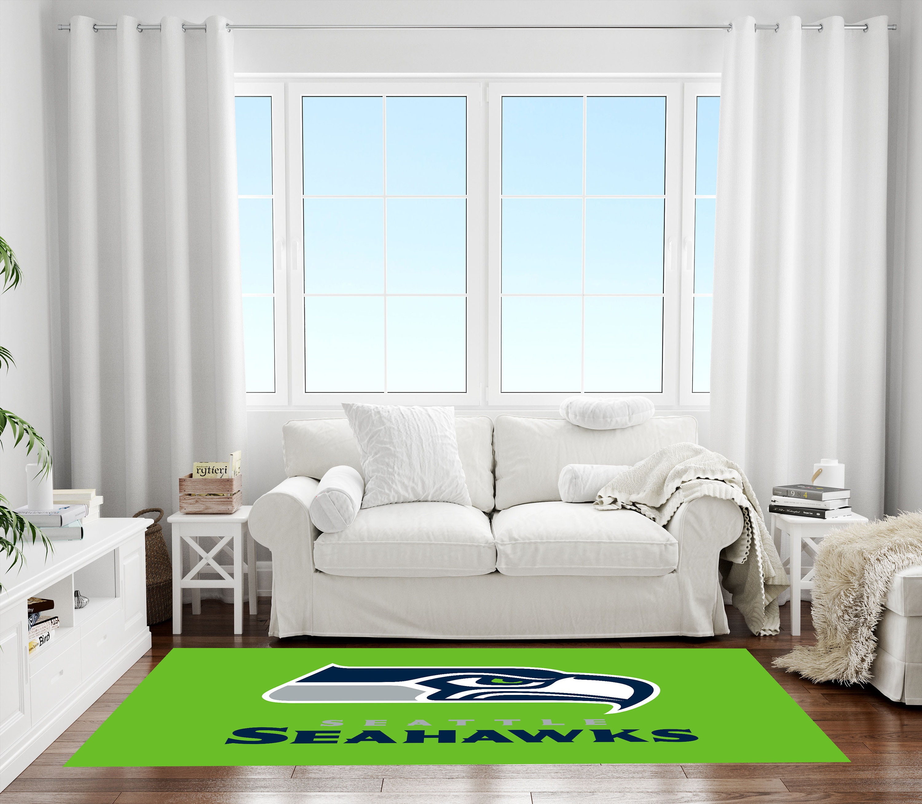 Seattle Seahawks Rug American Football Rug Seattle Seahawks Etsy