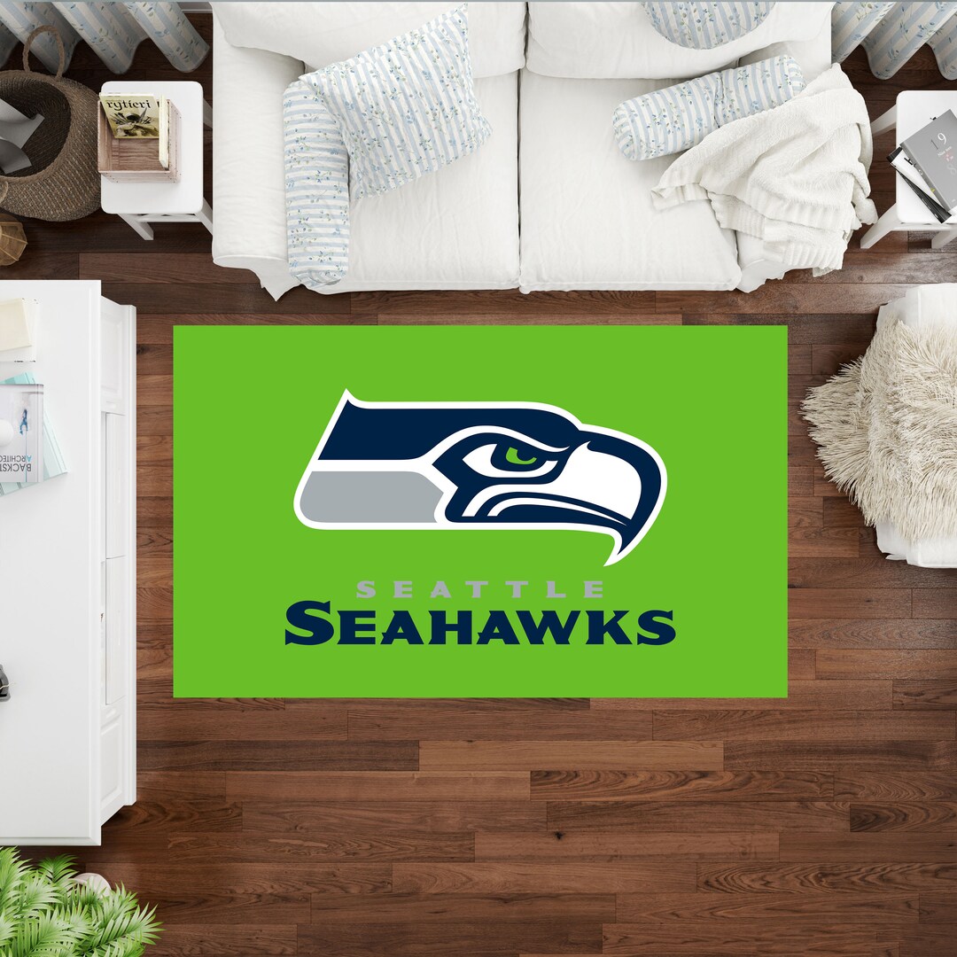 Seattle Seahawks Rug American Football Rug Seattle Seahawks Etsy