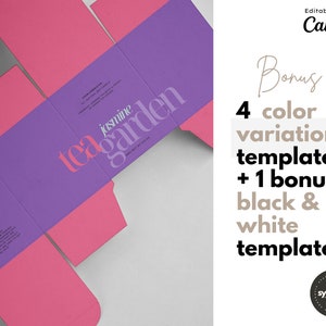 5 Personalized Candle Box Templates | Candle Gift Box | Custom Packaging |  Editable Template, Candle Box | 3x3x4.1 inches for 9 oz candle. Editable custom packaging for your own branding. Candle gift box,	personalized candle packaging,  logo box
