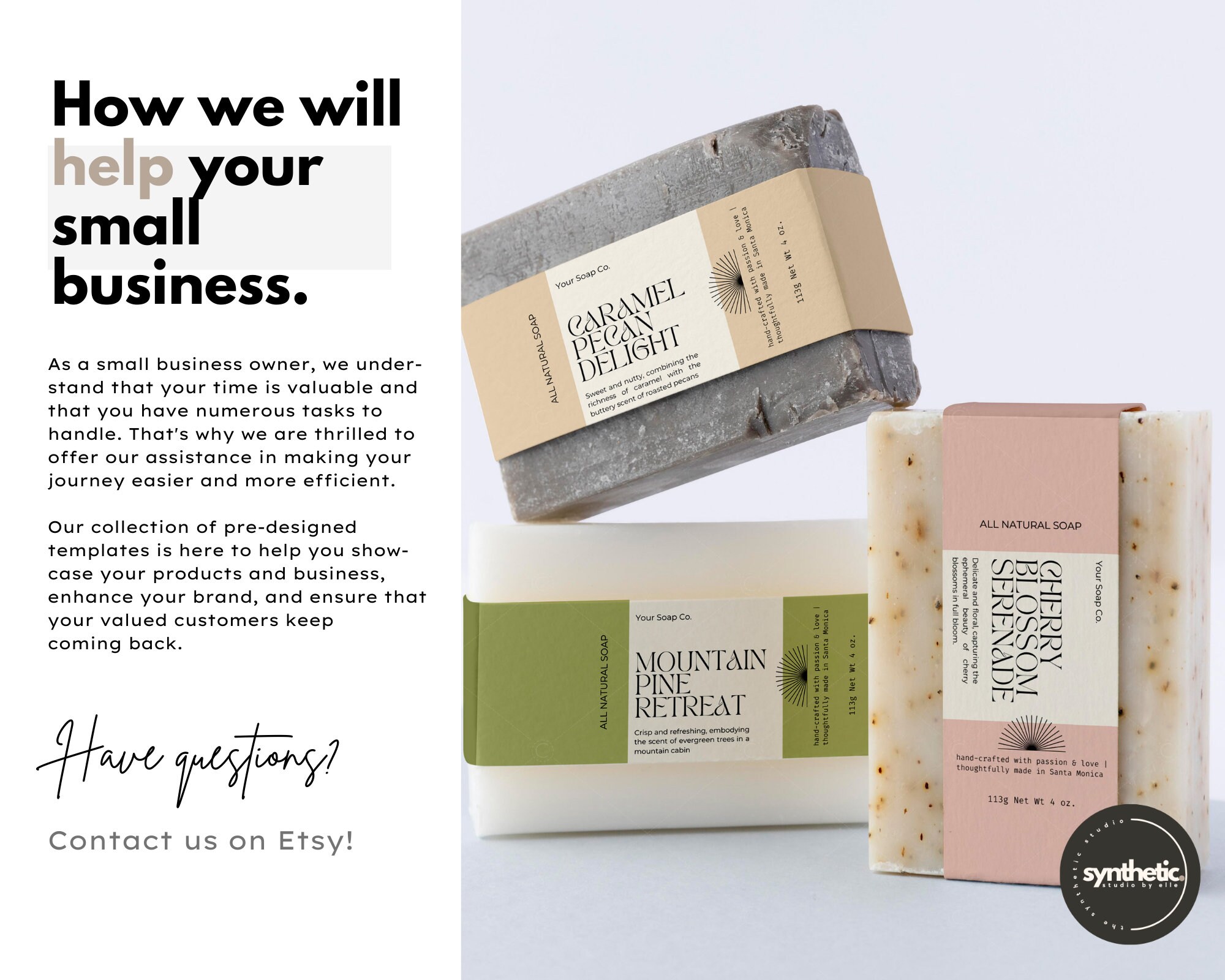 Editable Soap Labels Canva Templates. Printable Custom Soap Labels