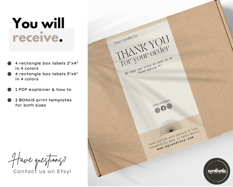 Editable Packaging Label Template | Rectangle Box Label, Printable ...