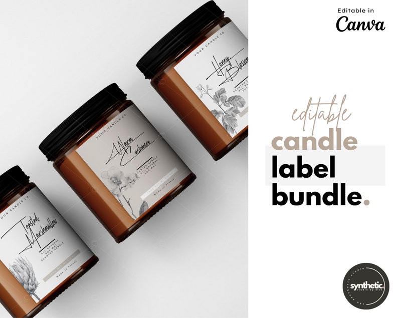 Personalized Candle Labels > Candle Label Sticker > Printable Template ...