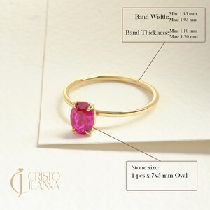 Oval Ruby Ring – 14K Solid Gold ❤️✨
This elegant oval ruby birthstone ring is crafted in solid gold and designed with a timeless solitaire setting. The rich red gemstone brings warmth, passion, and meaning to any look. Its slim, stackable band makes it perfect for daily wear—either on its own or paired with your favorite rings. A delicate and feminine piece for women who love classic ruby jewelry.