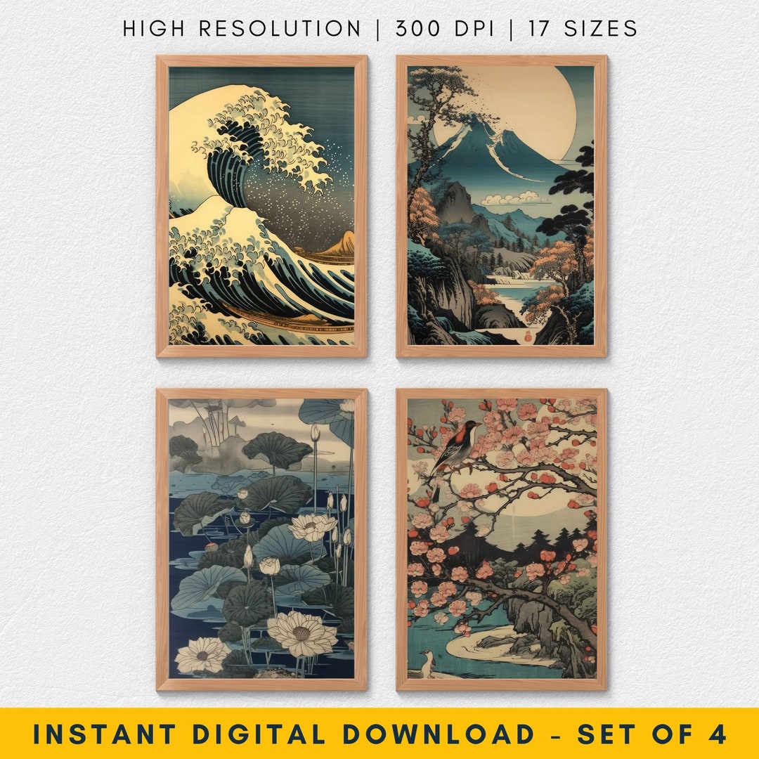 Ukiyo E Wall Art Digital File Japanese Woodblock Painting in Utagawa ...
