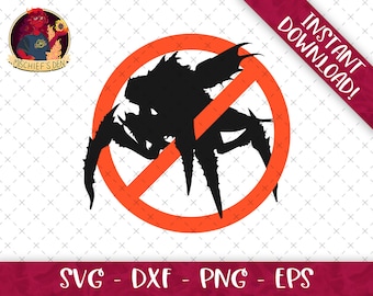 Geen bugs toegestaan SVG-bundel | Bundel Svg Eps Dxf Png-indeling | Terminide | Cricut-bestand | Hellduikers | CNC-bestanden | Knippen | Insectenjager | Bevrijden