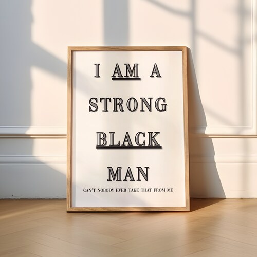 Homme noir fort, Black Empowerment, Art noir, Art de l'homme noir, Affirmations positives, Boutique appartenant à un noir, Art noir