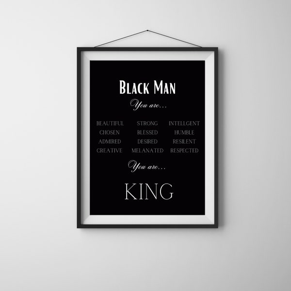 Black Man Print, Black Art, African American Art, Black History, African Print, Black culture, African Wall Art, Printable, Self-love