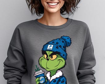 Football Grinch PNG Design, Graphic Design, Football Season Illustration, Hoodie Decoration, Sweatshirt Graphic