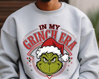 Grinch Era Sweatshirt, Christmas Gift, Unisex Sweatshirt, Crewneck Jumper, Holiday Apparel, Winter Clothing