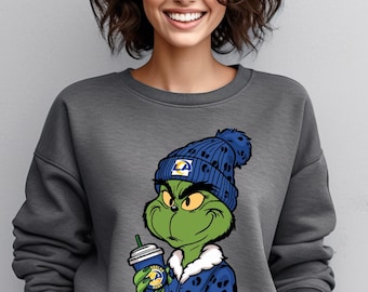 Grinch Art PNG, Graphic Design Digital, Downloadable File, Football Fans, Holiday Decor Art