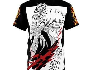 All-Over Print Anime Shirt, Custom Polyester Tee, Unique Anime Print, Personalized Gift, Personalized Anime