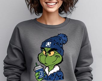 Football Grinch PNG Design, Graphic Design, Football Season Illustration, Hoodie Decoration, Sweatshirt Graphic