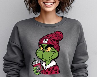 Football Grinch PNG Design, Graphic Design, Football Season Illustration, Hoodie Decoration, Sweatshirt Graphic