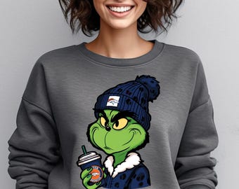 Football Season Grinch Design, PNG Graphic, Hoodie Image, Sweatshirt Clipart, Tailgate Design, Sports Art