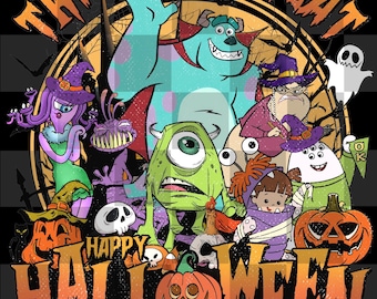 Monster Inc. Halloween PNG Digital File, Instant Download, Sully Mike Boo, Monsters Inc. Clipart