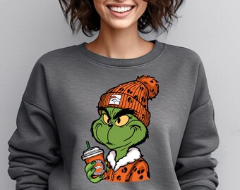Football Grinch PNG Design, Graphic Design, Football Season Illustration, Hoodie Decoration, Sweatshirt Graphic