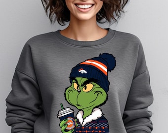 Football Grinch PNG Design, Graphic Design, Football Season Illustration, Hoodie Decoration, Sweatshirt Graphic