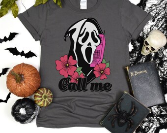 Halloween Graphic Shirt, Spooky Tee, Spooky Call-Me Shirt, Trick or Treat T-shirt, Costume Party Wear