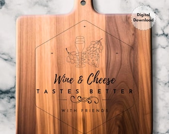 Charcuterie Board SVG: Laser Engraving DIY File (Digital Download