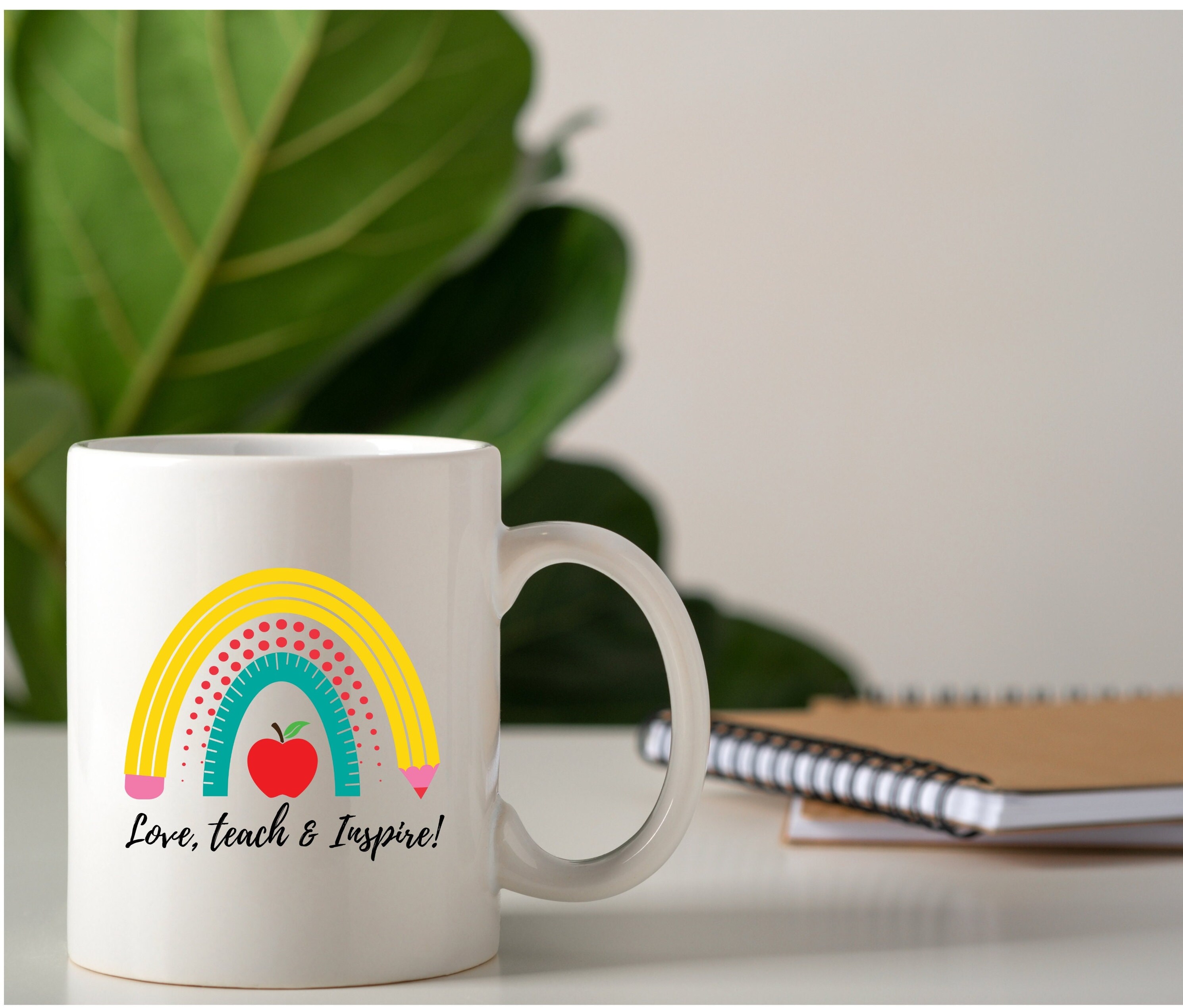 Love Teach Inspire Svg Back to School Digital Download PNG Art for ...