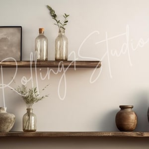 Shelving Zoom Background: Modern Shelves Digital Backdrop (Digital Download)