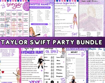 Taylo Swiftie Party Games, Taylor Party Game Bundle, T Swift Party, Kid Party Games, Kid Birthday Games Bundle,Eras Tour, Party Decor.