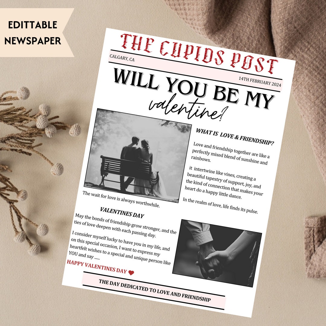 Valentines Newspaper Template Canva Valentines Day Newspaper Template Valentines Newspaper Template Canva Valentines Day Newspaper Template