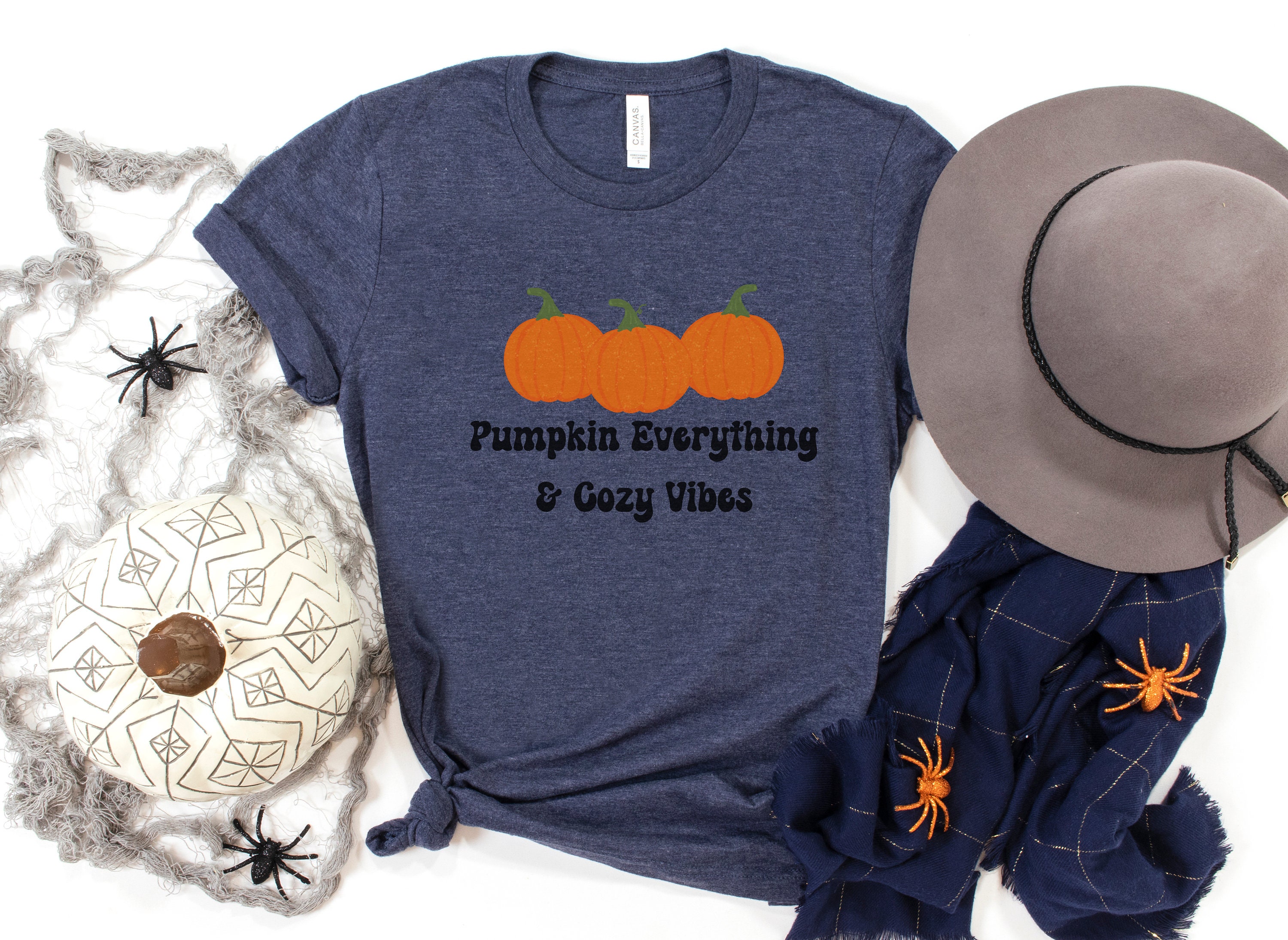 Discover Pumpkin Fall Shirt, Fall Shirt for Women Halloween Shirt, Flannel Pumpkin Patch Fall Shirt, Cute Autumn Tee, Spooky Shirt, Spooky VibesShirt
