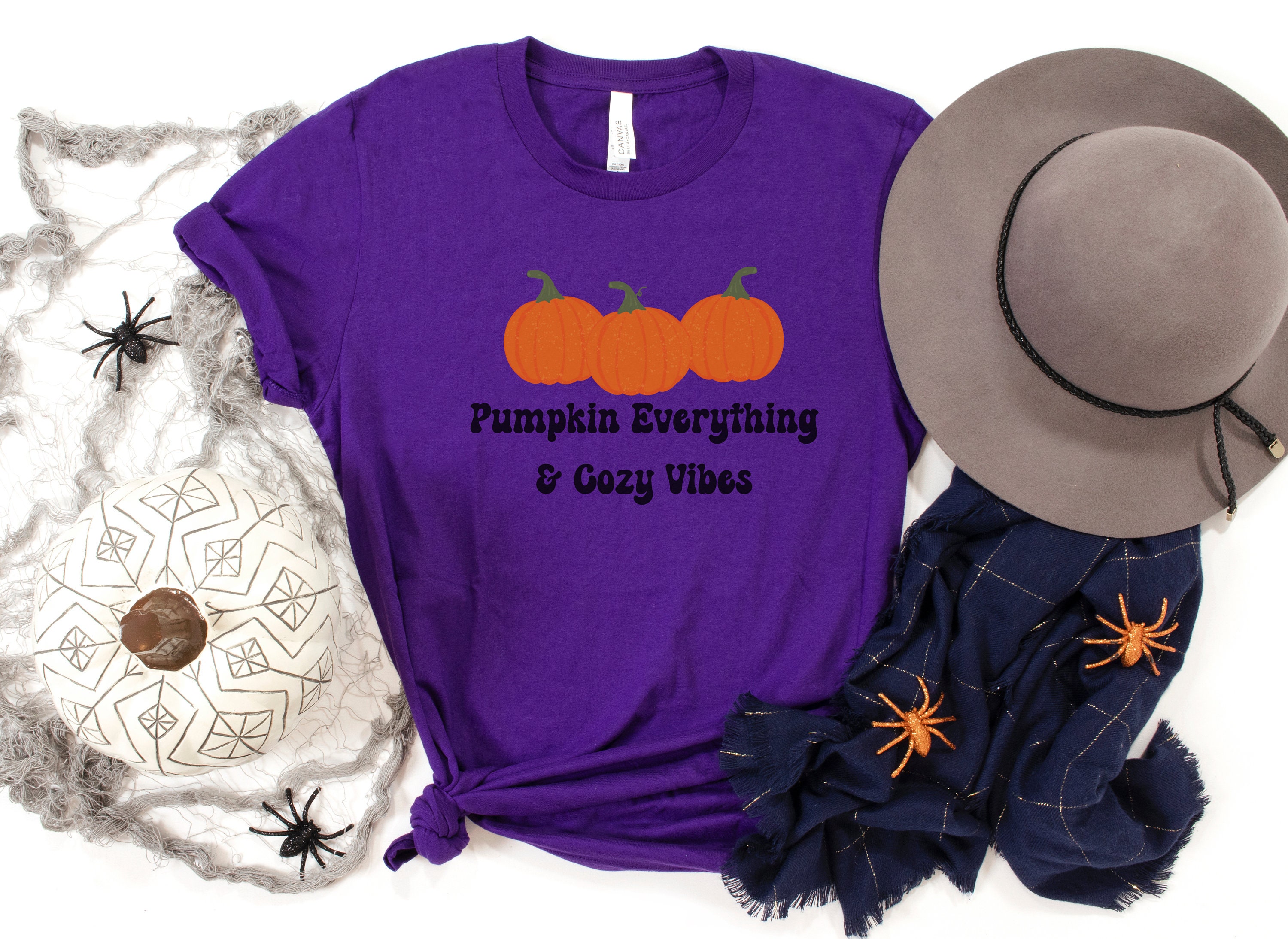 Discover Pumpkin Fall Shirt, Fall Shirt for Women Halloween Shirt, Flannel Pumpkin Patch Fall Shirt, Cute Autumn Tee, Spooky Shirt, Spooky VibesShirt