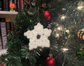 Motif flocon de neige au crochet | Mini porte-clés flocon de neige (didacticiel PDF)