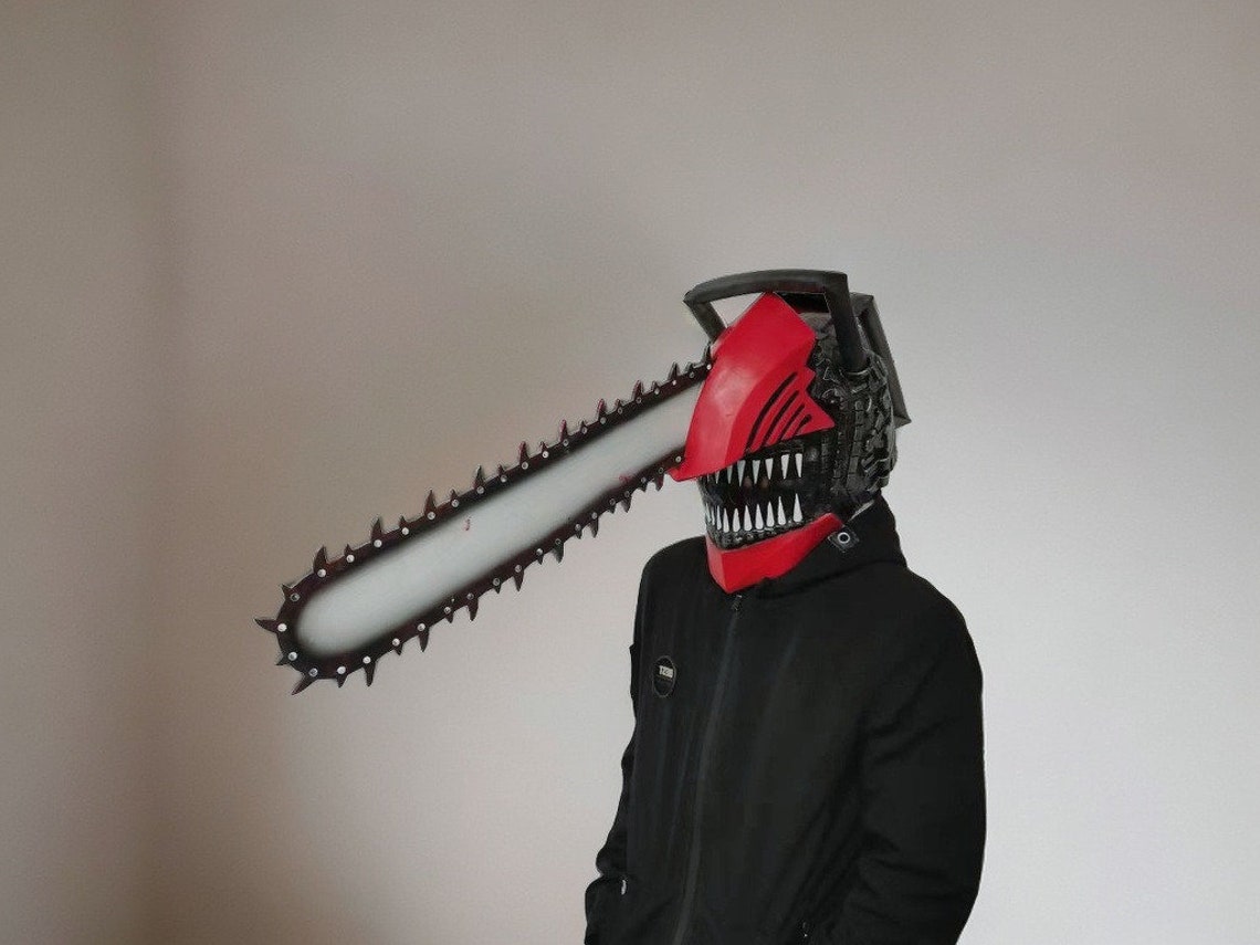 Chainsaw Man Helmet Chainsaw Man Cosplay Halloween Couple Etsy Canada