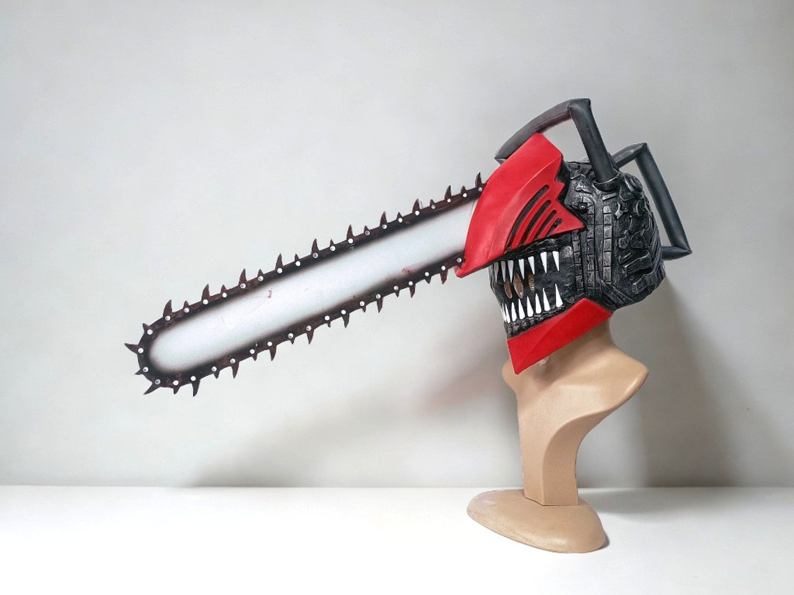 Chainsaw Man Helmet Chainsaw Man Cosplay Halloween Couple Etsy Canada