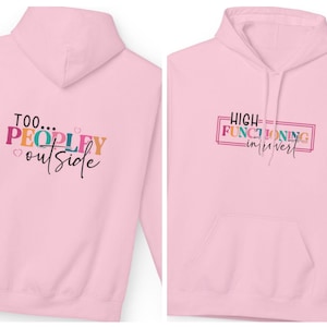 Hoch funktionierender introvertierter Hoodie | Pastell Retro Textdesign