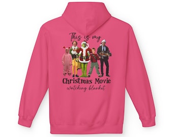 Sudadera con capucha para ver películas navideñas, sudadera de forro polar acogedora, regalo navideño, sudadera unisex para amantes del cine, ropa de invierno