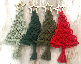 Albero di Natale in macramè da appendere alla parete – piccolo
