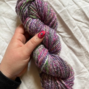 Handspun Yarn Merino Wool, Aran yarn, Hand spun, Hand dyed, Yarn, Weaving and Fiber Arts, Knitting, Crochet
