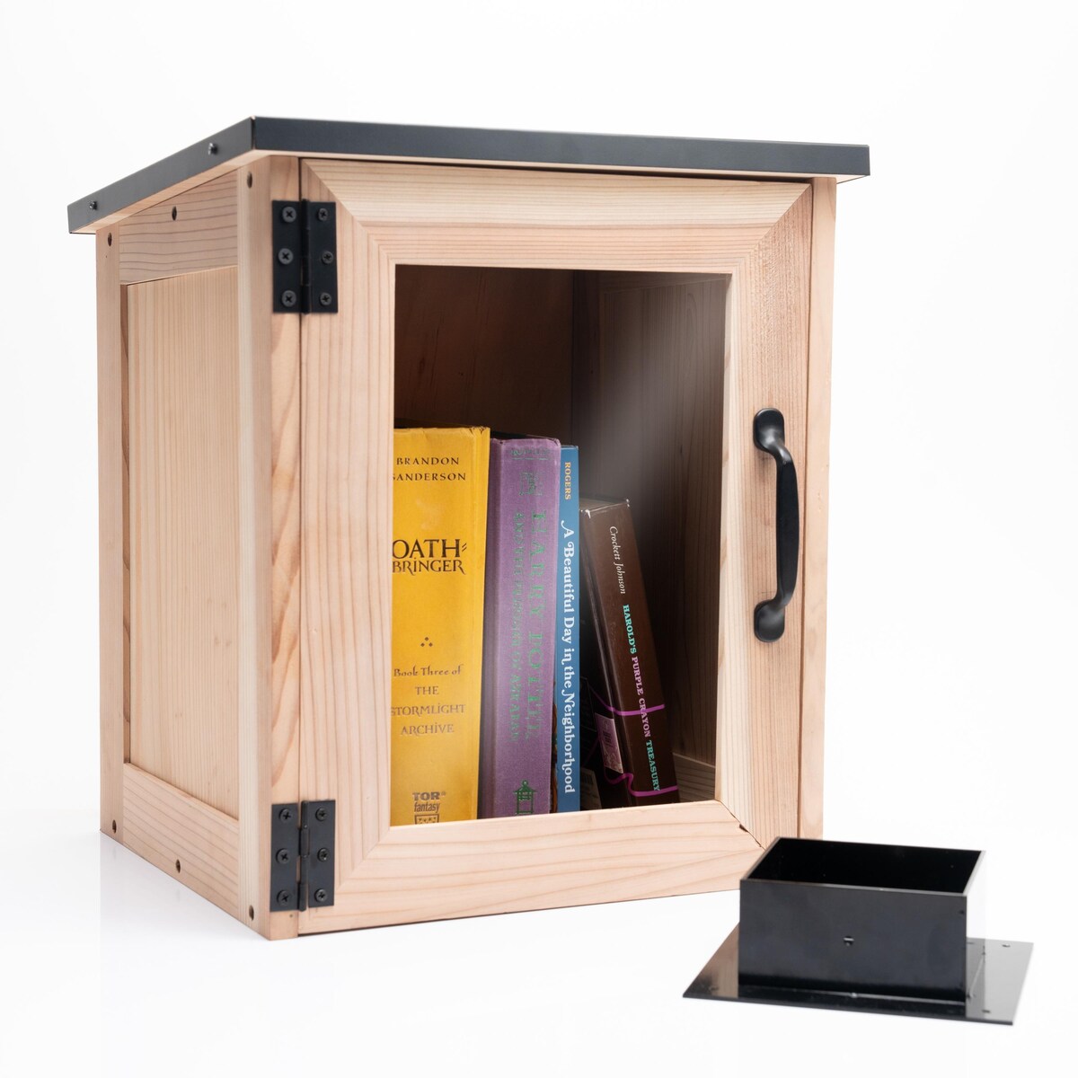 Free Little Library Box Outdoor Kit Mini Sharing Library Made With High Quality Fir Wood With Metal Base Attachment Included - Etsy