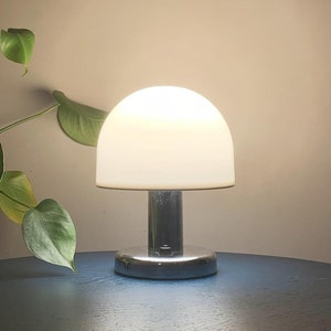 Mushroom Lamp 70s Chrome, iconic design, BHS, Made in Britain