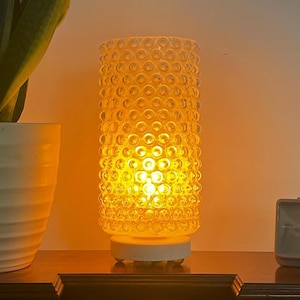 60er / 70er Jahre MCM Konvertierte Bubble Glas Vintage Lampe