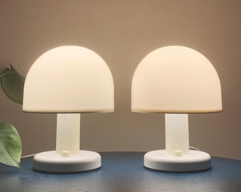 70s White Mushroom Lamp, iconic design, BHS, Made in Britain, Very Good / Excellent condition