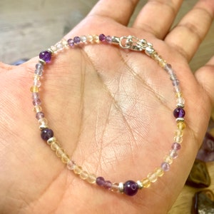 Let your Energy Flow Bracelet, Holistic Bracelet, Gifts for her, Holistic Jewerly, Fluorite Bracelet, Amethyst Bracelet, 950 Peruvian Silver