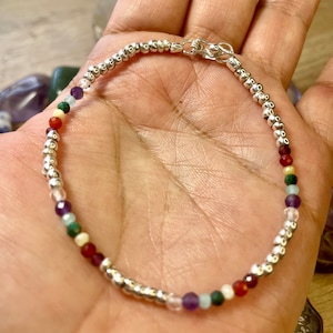 Pulsera de cristal curativo de 7 chakras modelo 1,