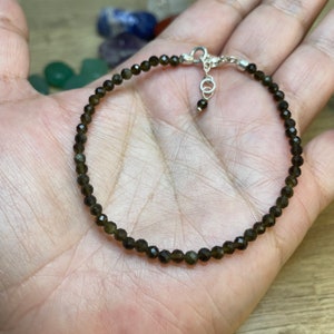 Golden Obsidian Bracelet, Holistic Bracelet, Gifts for her, Holistic Jewerly, Silver Bracelet