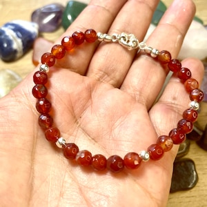 Orange Carnelian Bracelet, Holistic Bracelet, Gifts for her, Holistic Jewerly, 950 Peruvian Silver