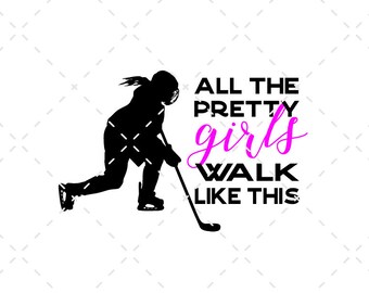 Ice Hockey, Girls, Decal